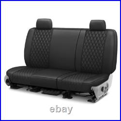 For Ford Explorer 02-05 Seat Cover Faux Leather Diamond Shield Quilted 3rd Row