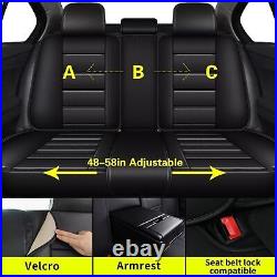 For Ford Explorer 2004-2023 PU Leather Car 5-Seat Covers Front Rear Cushion Pad