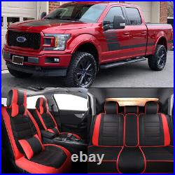 For Ford F150 XLT SXT 2009+ Full Set Car Cover Leather 5-Seat Cushion withPillow