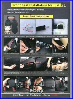 For Ford F150 XLT SXT 2009+ Full Set Car Cover Leather 5-Seat Cushion withPillow