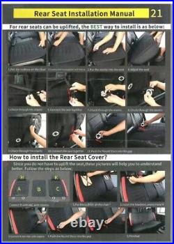 For Ford F150 XLT SXT 2009+ Full Set Car Cover Leather 5-Seat Cushion withPillow