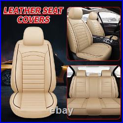 For Ford F-150 5 Seat Full Set Car Seat Cover Front Rear PU Leather Back Cushion