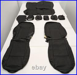 For Ford Fiesta Sedan Hatchback 2012 Black Leather Seat Covers TN57