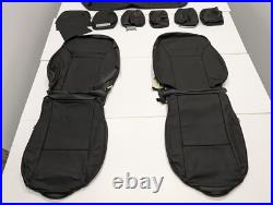 For Ford Fiesta Sedan Hatchback 2012 Black Leather Seat Covers TN57