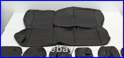 For Ford Fiesta Sedan Hatchback 2012 Black Leather Seat Covers TN57