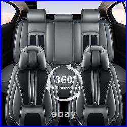For Ford Maverick 2022-2024 Faux Leather Black Car 5-Seat Covers Front Rear Row