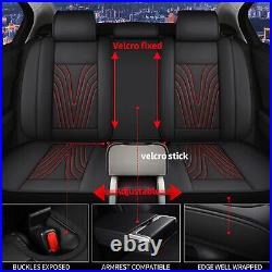 For Ford Ranger 2007-2023 Car Seat Covers 5-Seats PU Leather Front + Rear Pad