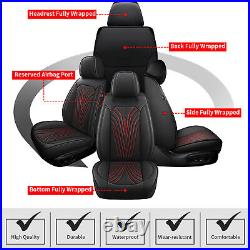 For Ford Ranger 2007-2023 Car Seat Covers 5-Seats PU Leather Front + Rear Pad