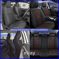 For Ford Ranger 2007-2023 Car Seat Covers 5-Seats PU Leather Front + Rear Pad
