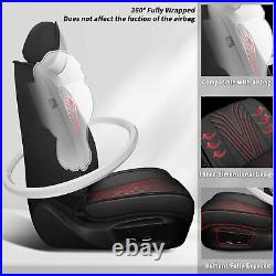 For Ford Ranger 2007-2023 Car Seat Covers 5-Seats PU Leather Front + Rear Pad