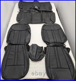 For Ford Ranger XLT STX Crew 2019-2023 Black Interior Leather Seat Covers LQ19