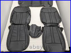 For Ford Ranger XLT STX Crew 2019-2023 Black Interior Leather Seat Covers LQ19