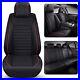 For GMC 5-Sits Car Seat Covers Waterproof Leather Cushions Luxury Full Set Black