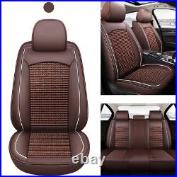 For GMC PU Leather Auto Car Front & Rear Seat Covers 2/5 Seats Full Set Interior