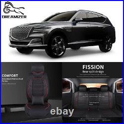 For Genesis GV80 Full Set PU Leather 5 Seat Front Rear Cushion Covers 4 Season