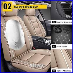 For HYUNDAI TUCSON 2005-2024 Full Set Car 5-Seat Coverrs PU Leather Cushion Pad