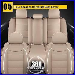 For HYUNDAI TUCSON 2005-2024 Full Set Car 5-Seat Coverrs PU Leather Cushion Pad