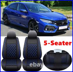 For Honda Civic Luxury Car Seat Covers Front&Rear 5-Seater Full Set PU Leather