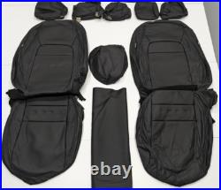 For Honda HRV LX Sport 2023-2024 Black Leather Seat Covers T178