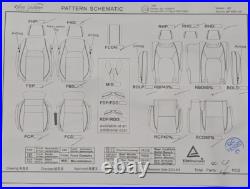 For Honda HRV LX Sport 2023-2024 Black Leather Seat Covers T178
