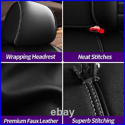 For Honda Pilot 2005-2016 Front+Rear Car 5-Sits Seat Covers PU Leather Cushion