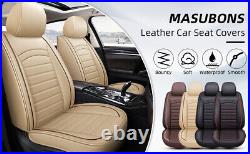 For Hummer PU Leather Seat Covers Waterproof Cushions Protector Full Set/2 Front