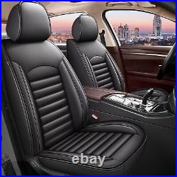 For Hyundai Elantra 2017-2024 Black PU Leather Full Set Car 5-Seat Cover Cushion