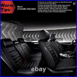 For Hyundai Kona 2018-2024 Car Front&Rear 5-Seat Covers Faux Leather Full Set