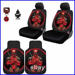 For Hyundai New Deadpool Car Truck Seat Cover Floor Mat Keychain Set Free Gift