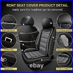 For JEEP Wrangler 2003-2017 Front Rear Car Seat Covers Full Set PU Leather Pad