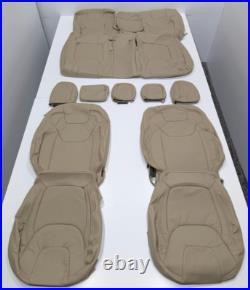 For Jeep Cherokee Latitude 2019-2022 Parchment Leather Seat Covers KR243