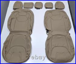 For Jeep Cherokee Latitude 2019-2022 Parchment Leather Seat Covers KR243