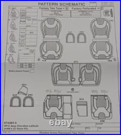For Jeep Cherokee Latitude 2019-2022 Parchment Leather Seat Covers KR243