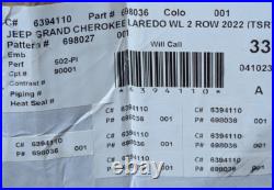For Jeep Grand Cherokee WL Laredo 2022-2025 Black Leather Seat Covers KR251