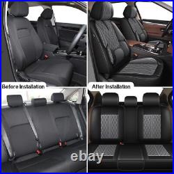 For Jeep Renegade 2015-2024 Car 5-Seat Covers Faux Leather Front & Rear Full Set