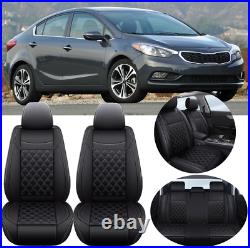 For KIA Forte Car Seat Covers 5-Seater Front Rear Full Set Cushion PU Leather