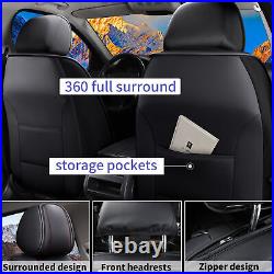 For KIA Sportage 2009-2023 Faux Leather Front&Rear Cushion Pad Car 5-Seat Covers