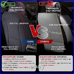 For Kia Niro 2017-2024 Car Front & Rear 5 Seat Covers Cushion Pad PU Leather