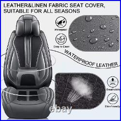 For Kia Seltos 2020-2024 Faux Leather Black Car Seat Covers Front Rear Full Set