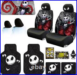 For NIssan 14PC Jack Skellington Nightmare Before Christmas Car Seat Cover Set