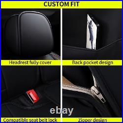 For Nissan Frontier 2009-2023 Faux Leather Car Seat Cover Front + Rear Cushion
