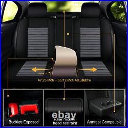 For Nissan Frontier Crew Cab 2007-2024 Front Rear Car Seat Covers PU Leather