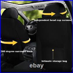 For Nissan Frontier Crew Cab 2007-2024 Front Rear Car Seat Covers PU Leather