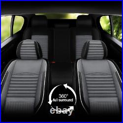 For Nissan Frontier Crew Cab 2007-2024 Front Rear Car Seat Covers PU Leather