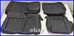 For Nissan Frontier Crew Cab S 2022-2025 Black Leather Seat Covers LQ49
