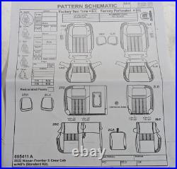 For Nissan Frontier Crew Cab S 2022-2025 Black Leather Seat Covers LQ49