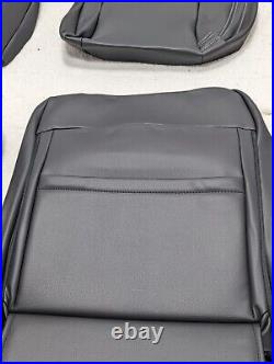 For Nissan Frontier Crew Cab S 2022-2025 Black Leather Seat Covers LQ49