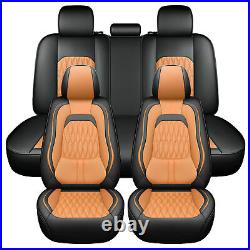 For Nissan Frontier Full Leather Car Seat Covers Full Set Front Rear Protectors