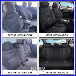 For Nissan Sentra 2008-2024 Car 5 -Seat Covers PU Leather Front Rear Cushion Pad