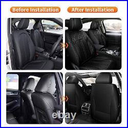 For Nissan Sentra 2008-2024 Car Seat Covers 5 Sits Front Rear PU Leather Cushion